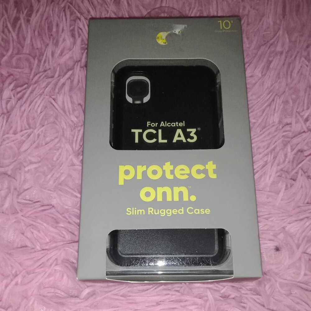 Alcatel TCL A3 Slim Rugged Phone Case - Black